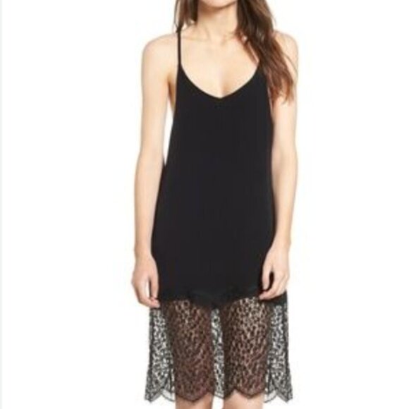 Rails Sevilla lace trim dress black womens size small - Picture 2 of 8